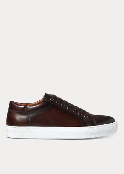 Zapatillas Ralph Lauren Hombre Marrom Oscuro - Severn Calfskin - QEUVN2478